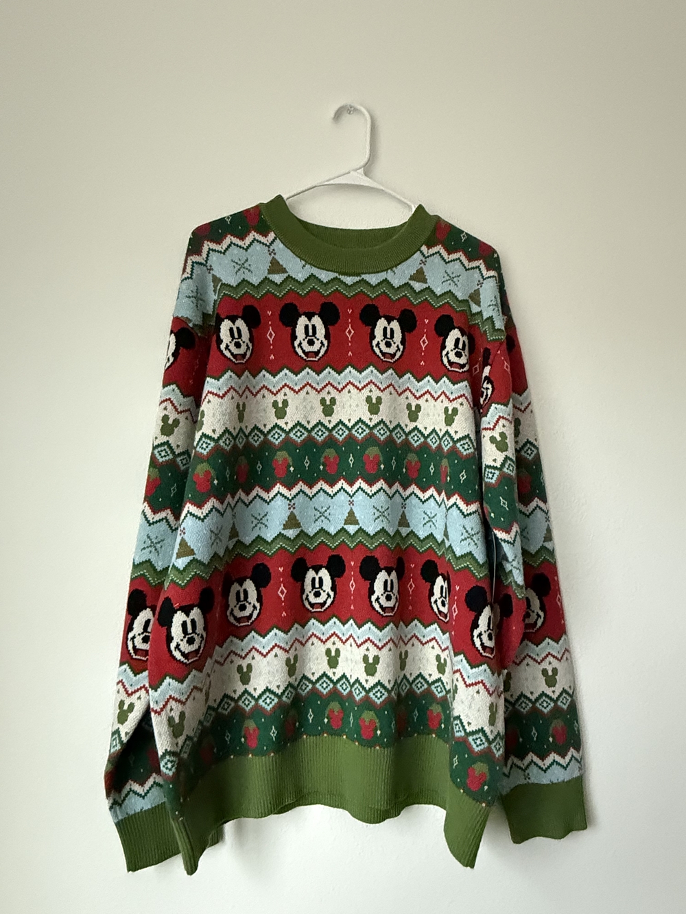 Disney Mickey Holiday Crewneck Sweater L